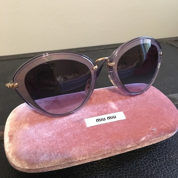 Miu Miu Purple Cat Eye Sunglasses - Picture 3 of 5